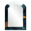 «Quiet Bold Mountain In Emerald Gold Harmony I - Lake Arch Large Miroir mural, miroir décoratif asymétrique doré, impression sur métal-1107236904