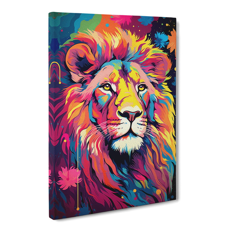 Leo Zodiac Pop Art - Wrapped Canvas, 76cm H x 50cm W x 3cm D