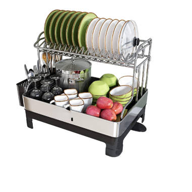Genteen Large Dish Drying Rack, Dish Rack for Kitchen Counter, Stainless  Steel D