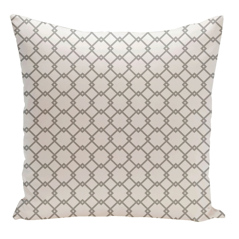 Holiday Brights Geometric Reversible Throw Pillow, 16"x16", Off-White / Silver