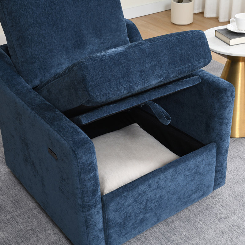 30'' Wide Swivel Armchair, Blue