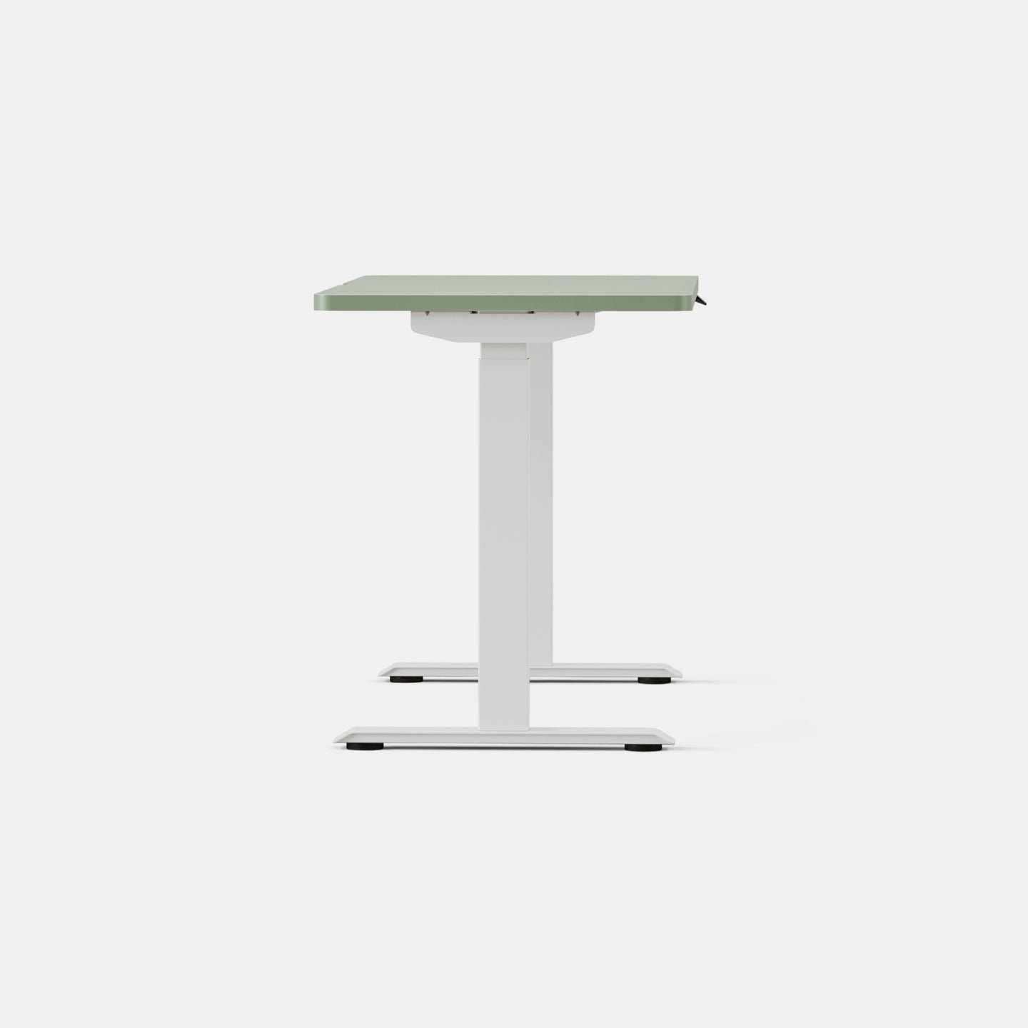 Duo 58" Standing Desk, Sage, 47.3" H x 48" W x 24" D, White