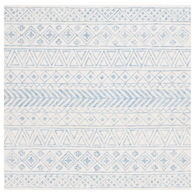 Metro Hand Tufted Wool/Cotton/Latex Rug in Blue