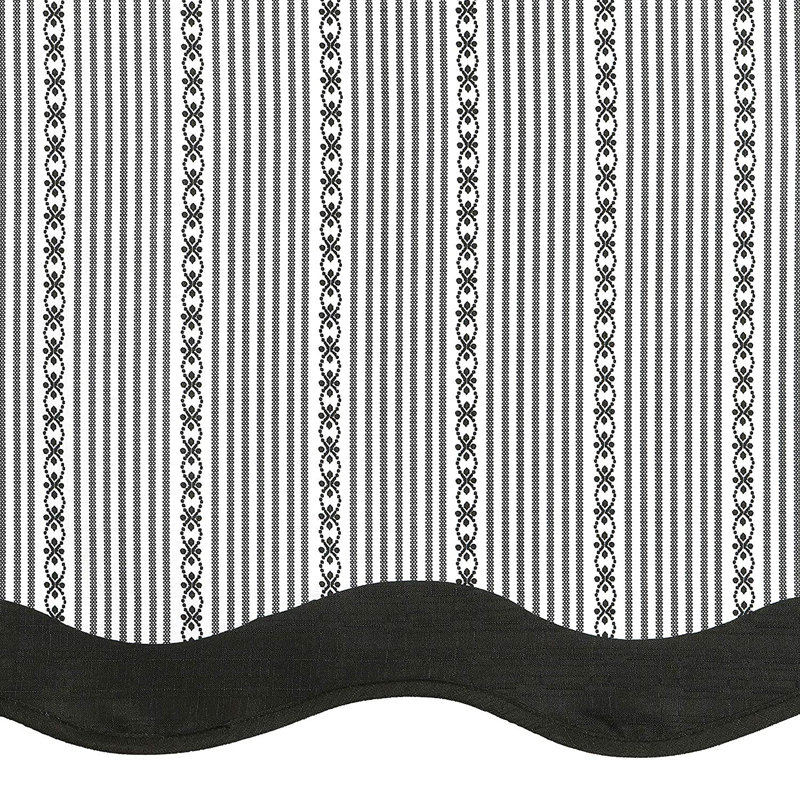 Rideaux de cuisine Aspers, l 58 po x L 36 po, Noir