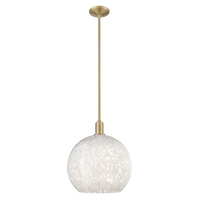 Arcadia - Mouchette blanche - Mini-luminaire suspendu sur tige 14 po 1 lumière