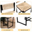 Ensemble de 2 chaises de bar en corde de papier blanc crémeux, chic pour la cuisine. Structure en métal, siège confortable, ne pas utiliser les tabourets comme cordes à sauter de 2 - siège tissé à la main de conception moderne pour divers espaces 220 lb maximum-2132675164