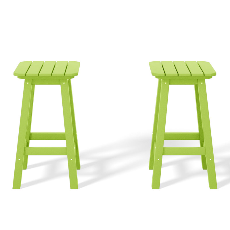 Tabouret de comptoir carré 24 po Laguna, Citron