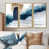 Toile avec cadre flottant or