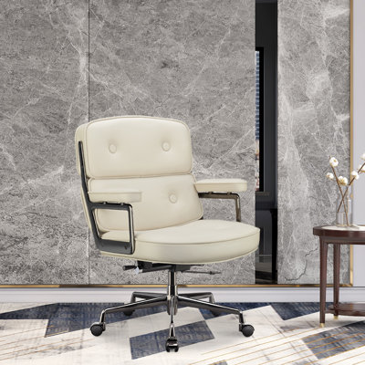 Fauteuil de direction ergonomique à dossier moyen avec support lombaire