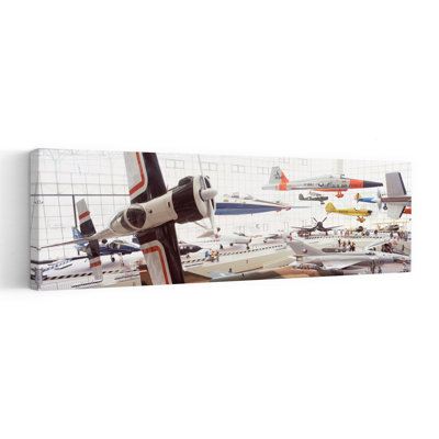 Intérieur d'un musée, musée de l'aviation, Seattle, Washington State, États-Unis, architecture contemporaine, art mural