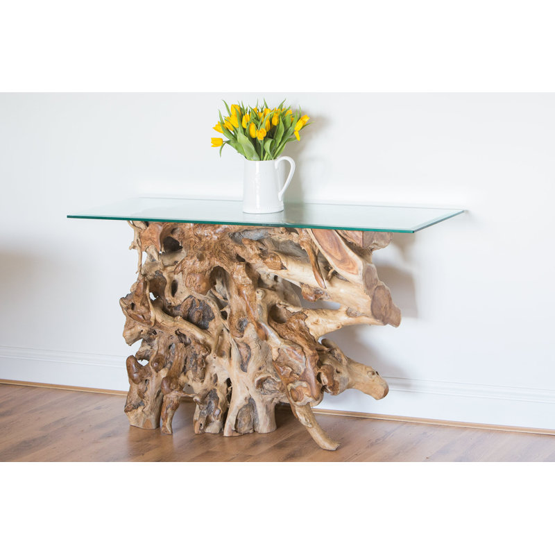 Milana 140cm Glass Top Console Table
