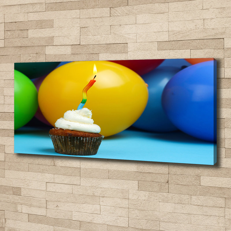 Birthday Cupcake - Wrapped Canvas Print