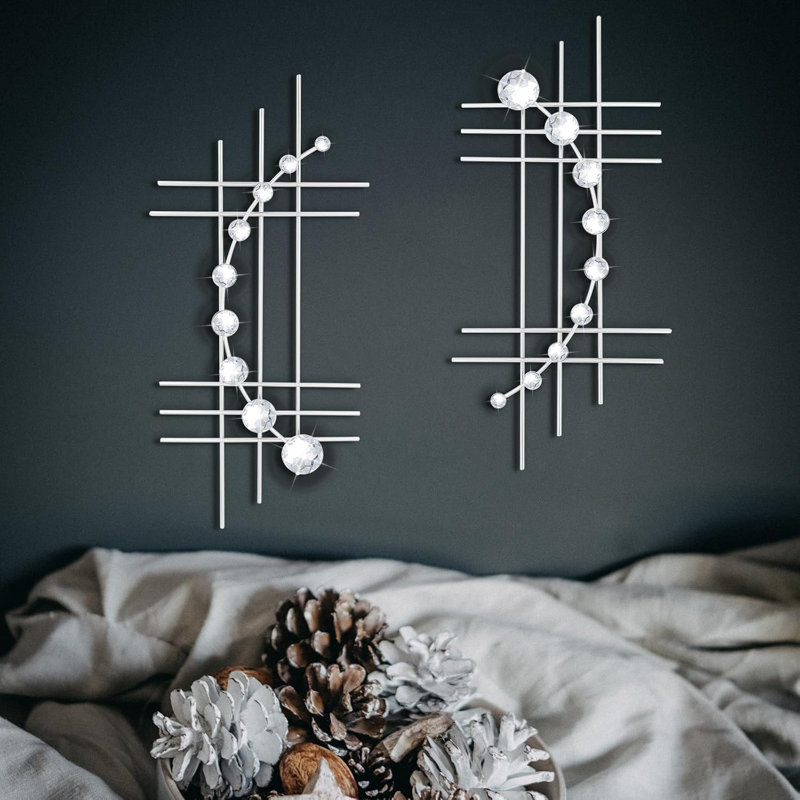 Install Abstract Wall Decorations, White