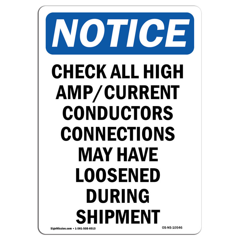 Check All High Amp Current Conductor Sign