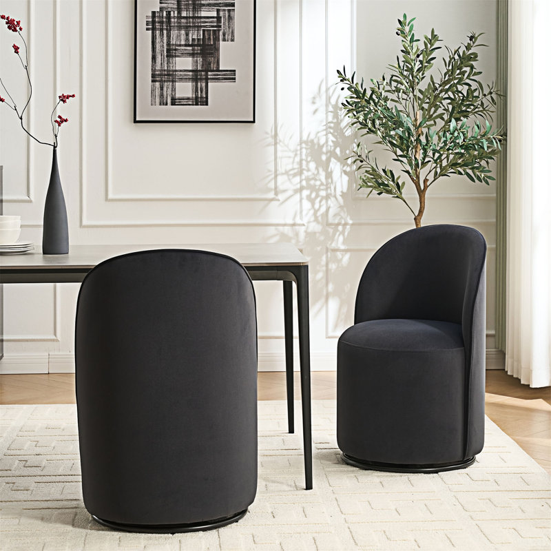 Chaise d'appoint rembourrée, Gris foncé