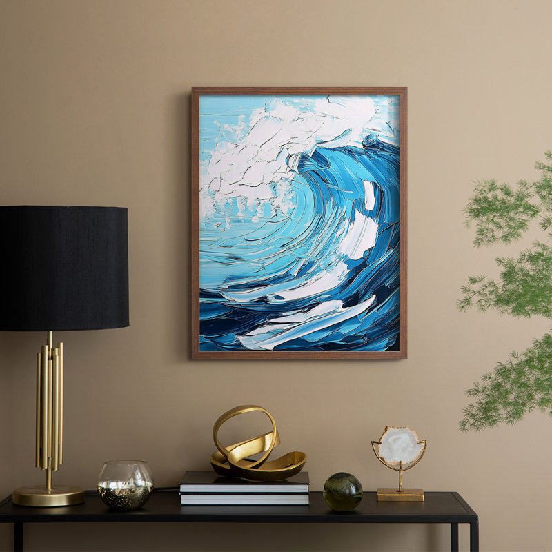 NAUTICAL Series XC, reproduction encadrée - bois massif, Noyer, H 15 po x l 12 po