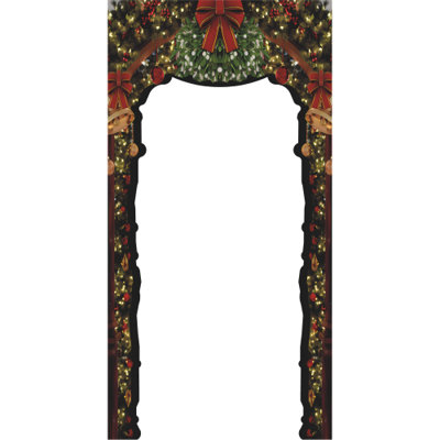 SS11323 Christmas Holiday Mistletoe Arch Stand In Cardboard Cutout Standee Standup