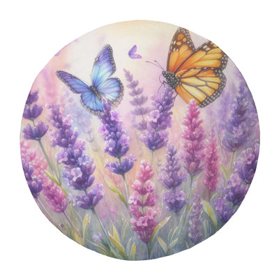 Tapis tressé flottant lavandes
