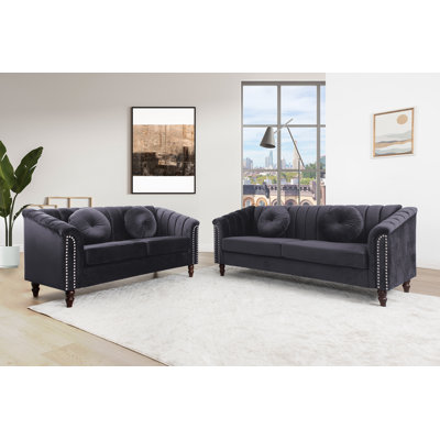 Atlasburg 2 Piece Microfiber Living Room Set