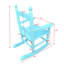 Chaise berçante en bois massif pour enfants en bleu clair pour une utilisation intérieure ou extérieure-1553639036