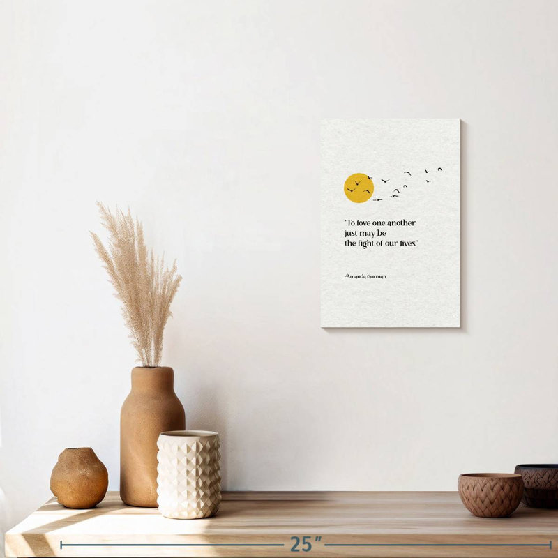 Love Fight Amanda Gorman sur toile, H 12 po x l 8 po x P 1 po