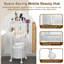 Chariot de maquillage à 3 niveaux avec support pour sèche-cheveux - Organisateur de cosmétiques de qualité salon, chariot de rangement pour salle de bain mobile, produits de maquillage essentiels-2102908570