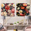 Native Grace - Jardin sauvage rose - Ensemble de 2 collages floraux carrés-101849858-101849860