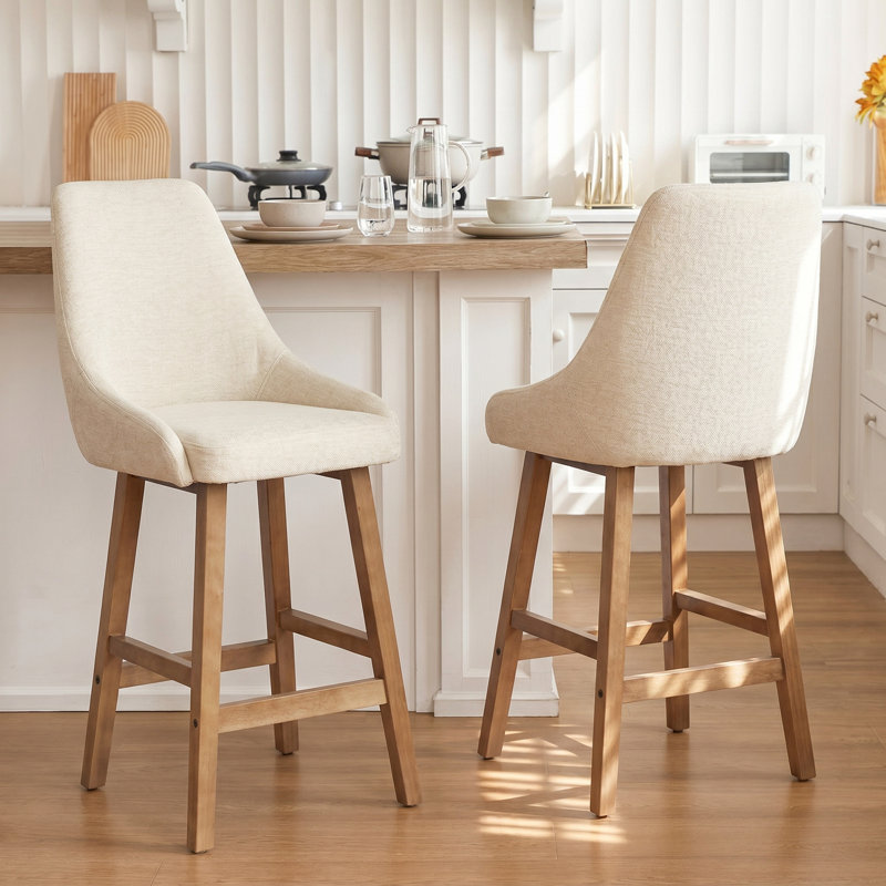 Ensemble de 2 tabourets de bar Modern, Beige