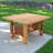 Carmelita 1 - Person Solid Wood Patio Dining Set Umbrella Hole Included Square Table-584834986