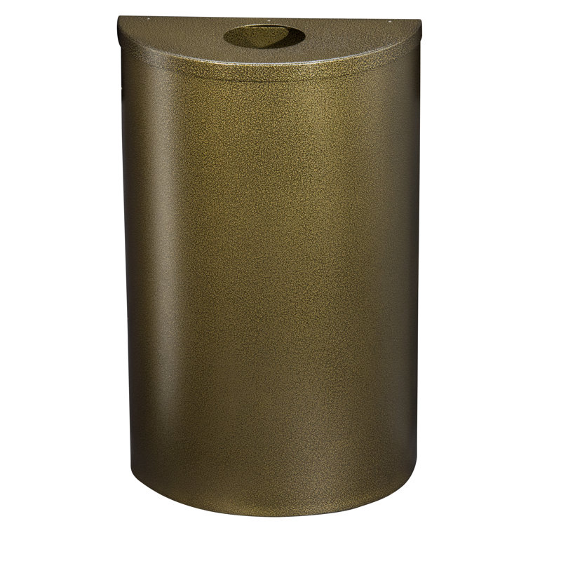 Poubelle demi-circulaire 14 gallons, Filon bronze