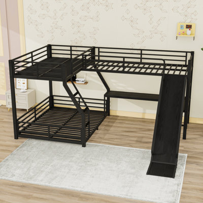 Bunk Bed With Slide And USB Ports