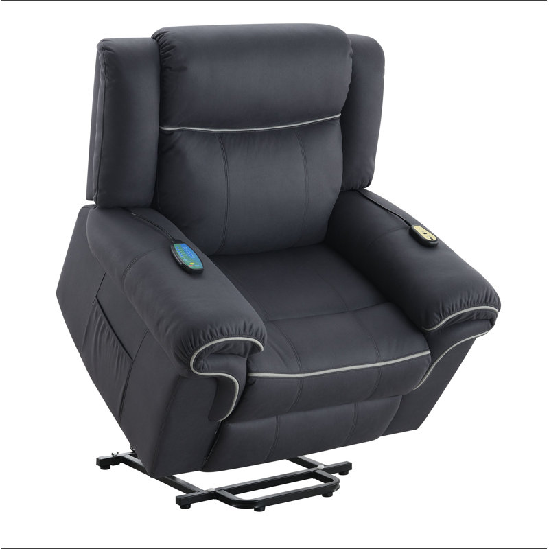 Fauteuil inclinable électrique en microfibre Domana