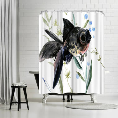 Bless international 71 x 74 Shower Curtain, Black Moor by Suren Nersisyan