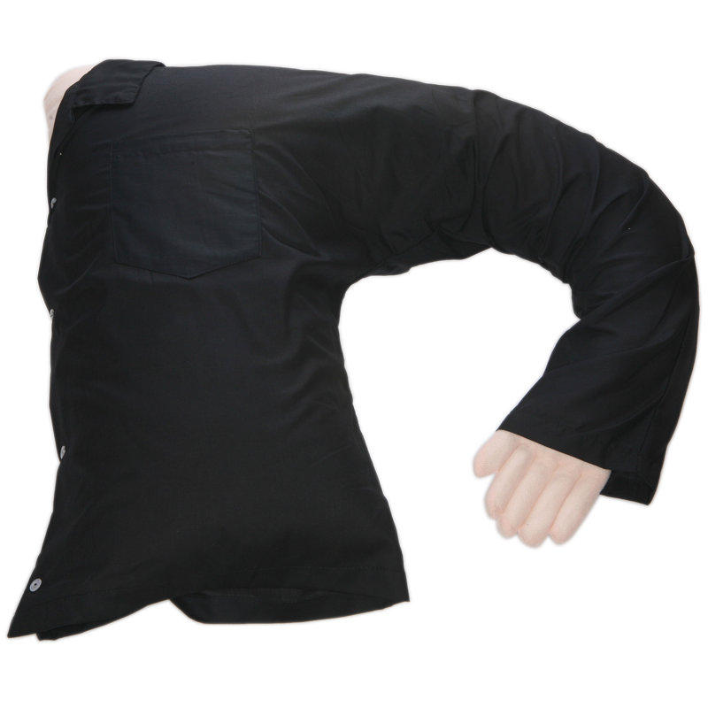 Coussin en coton Boyfriend, Noir