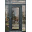 Panneau d'entrée en acier noir anthracite / anthracite avec panneau latéral et porte d'entrée pré-montée traverse-119013351-119013353-119013360