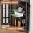 Armoney 65.3" H x 23.8" W 5 Tier Corner Storage Bookcase, Espresso-894938562