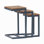 Leblanc Modern Industrial Firwood Nesting Tables (Set of 3)
