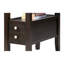 Table d'appoint / table de bout 24 po en bois, 2 tiroirs, design traditionnel