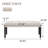 Modern Tufted Linen Dining Bench, Farmhouse Upholstered Entryway Bench With Rubber Wood Legs, Versatile For Kitchen, Bedroom, Hallway-878358236