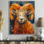 Blanc, jaune, astrologie, Rams Radiance Ii Aries - astronomie Bélier, art mural, salon-1317393278-1317393279