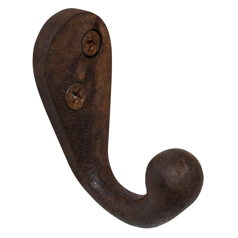 Iron Wall Wall Hook, Rust