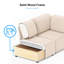 Canapé modulaire en lin avec rangement modulaire, beige-64574774