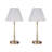 Ensemble de deux lampes de table Everlow Quinn en laiton antique Marlow