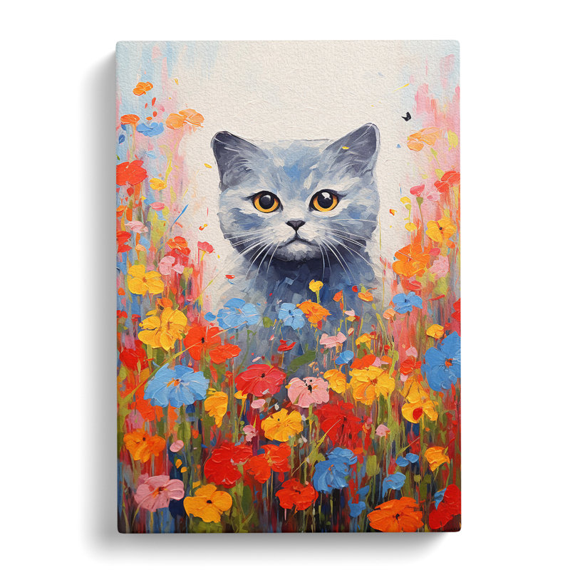 Cat Impressionism - Print, 60cm H x 40cm W x 3cm D