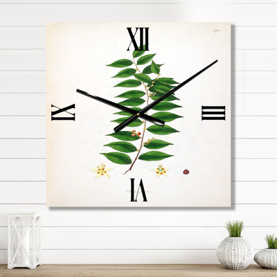 Vintage London Plants VI - Horloge murale campagnarde