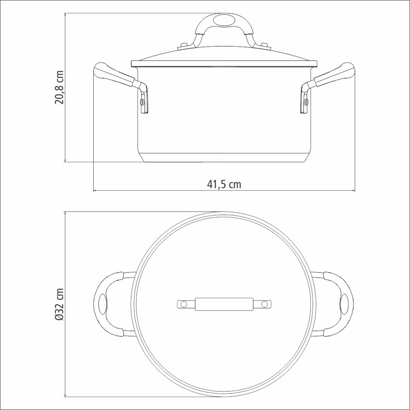 Tramontina 8.42L Stainless Steel Stock Pot