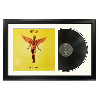 Nirvana «In Utero», disque encadré avec passe-partout blanc 