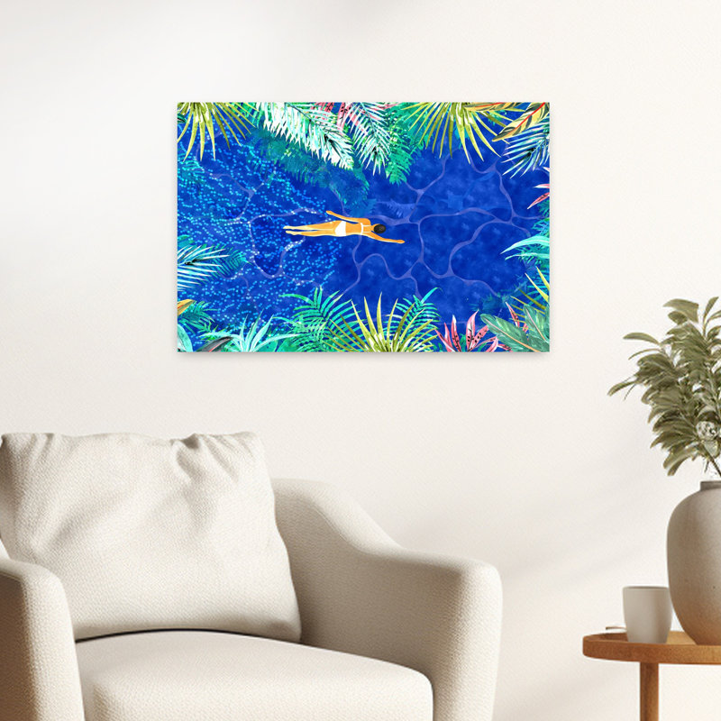 Art contemporain, paysage de forêt abstrait audacieux, H 16 po x l 24 po