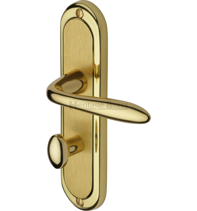 Heritage Brass Heritage Door Handle for Bathroom Henley Design, Mayfair Split