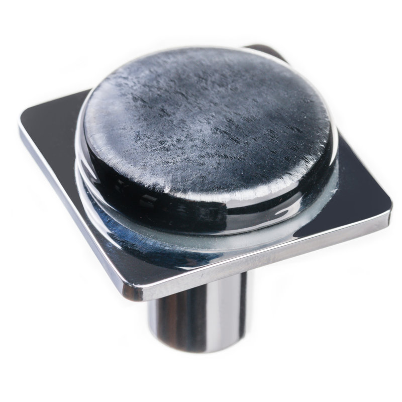 Geometric Square Knob, Polished Chrome